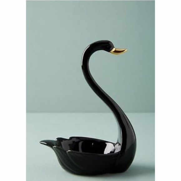 Anthropologie Other - Anthropologie Black Swan Trinket Jewelry Dish